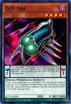 D/D Ark - ROTD-EN084 - Common - 1st Edition - Lightly Played - Rise of the Dueli - Image 1