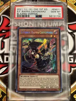 YuGiOh S-FORCE RAPPA CHIYOMARU #BLVO-EN011🔥PSA 10🔥1st EDITION-2021 SECRET RARE - Image 1