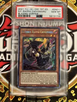 YuGiOh S-FORCE RAPPA CHIYOMARU #BLVO-EN011🔥PSA 10🔥1st EDITION-2021 SECRET RARE - Image 3