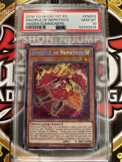 YuGiOh DISCIPLE OF NEPHTHYS HISU-EN002🔥PSA 10 GEM🔥1st EDITION-2018 SECRET RARE - Image 1
