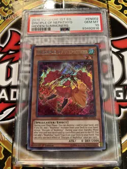 YuGiOh DISCIPLE OF NEPHTHYS HISU-EN002🔥PSA 10 GEM🔥1st EDITION-2018 SECRET RARE - Image 2