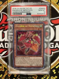 YuGiOh DISCIPLE OF NEPHTHYS HISU-EN002🔥PSA 10 GEM🔥1st EDITION-2018 SECRET RARE - Image 3