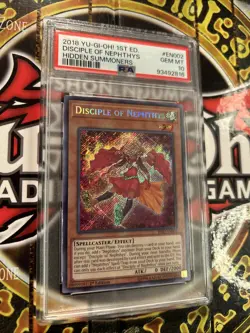 YuGiOh DISCIPLE OF NEPHTHYS HISU-EN002🔥PSA 10 GEM🔥1st EDITION-2018 SECRET RARE - Image 5