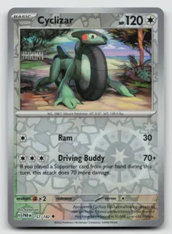 Pokemon Cyclizar Reverse Holo Uncommon SV04: Paradox Rift 157/182 NM - Image 1