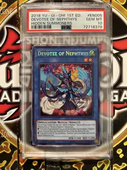 YuGiOh DEVOTEE OF NEPHTHYS #HISU-EN005🔥PSA 10 GEM🔥1st EDITION-2018 SECRET RARE - Image 3