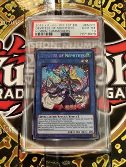 YuGiOh DEVOTEE OF NEPHTHYS #HISU-EN005🔥PSA 10 GEM🔥1st EDITION-2018 SECRET RARE - Image 4