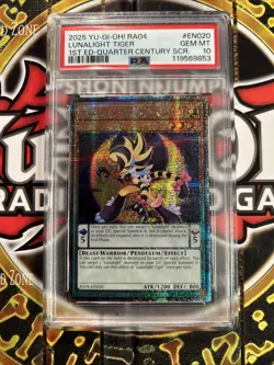 YuGiOh LUNALIGHT TIGER #RA04-EN020🔥PSA 10🔥1st ED-2025 QTR CENTURY SECRET RARE - Image 3