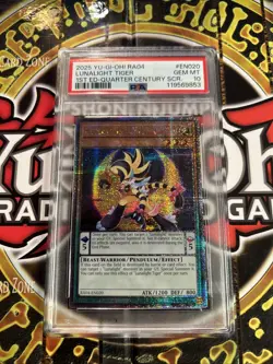 YuGiOh LUNALIGHT TIGER #RA04-EN020🔥PSA 10🔥1st ED-2025 QTR CENTURY SECRET RARE - Image 4