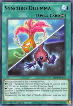 Synchro Dilemma - LED8-EN026 - Rare - 1st Edition - Lightly Played - Legendary D - Image 1