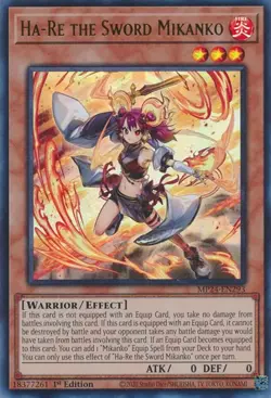 Ha-Re the Sword Mikanko - MP24-EN293 - Ultra Rare - 1st Edition NM Yugioh 25th A - Image 1