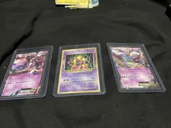 Mewtwo Coro Coro Promo Vintage Pokemon Card Game Japanese + 2x First Edition Car - Image 1