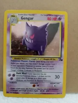 Gengar from the original Fossil expansion of the Pokemon Trading Card Game - Image 3