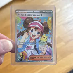 Pokemon TCG Rosa's Encouragement Full Art Trainer-Supporter Card POR 123/088 - Image 1