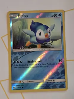 Piplup 54/236 Cosmic Eclipse Reverse Holo Common Pokemon Card - NM - Image 1