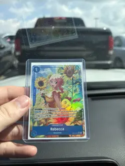 One Piece CCG Rebecca Dressrosa OP15-053 Blocker Holo Character Card - Image 3