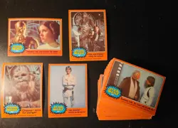 STAR WARS 1977 TOPPS SERIES 5 ORANGE BORDER PART SET / LOT 50 DIFF CARDS - Image 1