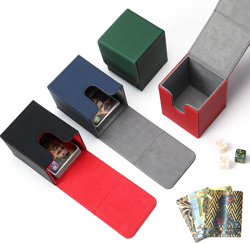 4 Pieces Leather Deck Card Boxes Cards Deck Game Box for Collectible Playing Car - Image 4
