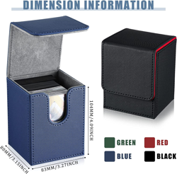 4 Pieces Leather Deck Card Boxes Cards Deck Game Box for Collectible Playing Car - Image 5