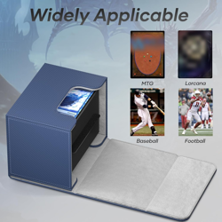 Card Deck Box, Commander Deck Box Holds 100+ Double-Sleeved Cards with Divider, - Image 3