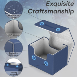 Card Deck Box, Commander Deck Box Holds 100+ Double-Sleeved Cards with Divider, - Image 5