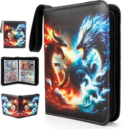 Premium Exo-Tec 4-Pocket Trading Card Binder - 400 Side Loading Pockets for TCG, - Image 1