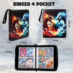 Premium Exo-Tec 4-Pocket Trading Card Binder - 400 Side Loading Pockets for TCG, - Image 2