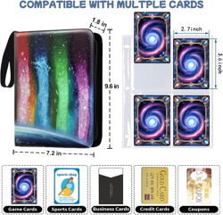 Premium 400 Pockets Trading Card Binder,4 Pocket Cards Collect Albums Book Holde - Image 2