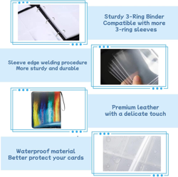 Premium 400 Pockets Trading Card Binder,4 Pocket Cards Collect Albums Book Holde - Image 4