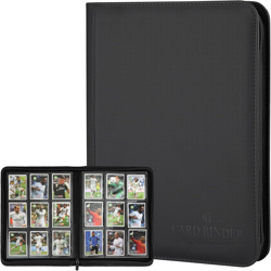 9 Pockets Card Binder,Premium Zip Trading Card Binder,540 Double Sided Pocket PU - Image 1