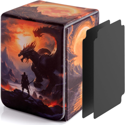 Deck Box for YGO Cards - 2 Dividers, Card Storage Box Holds 100+ Single Sleeved - Image 1