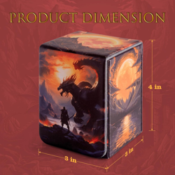 Deck Box for YGO Cards - 2 Dividers, Card Storage Box Holds 100+ Single Sleeved - Image 3