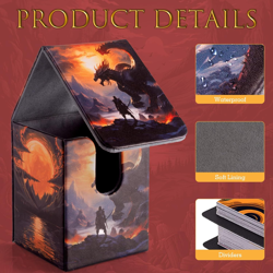 Deck Box for YGO Cards - 2 Dividers, Card Storage Box Holds 100+ Single Sleeved - Image 5