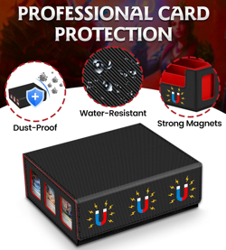 Trading Cards Storage Box - 6-Window Display 2400+ TCG PKM Commander Deck Case w - Image 4