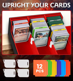 Trading Cards Storage Box - 6-Window Display 2400+ TCG PKM Commander Deck Case w - Image 5