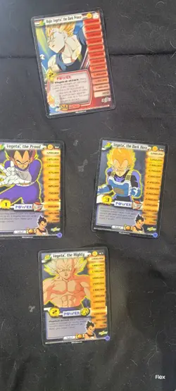 Dragon Ball Z CCG Score Vegeta Majin Vegeta Power Card Lot 4 Cards English - Image 1