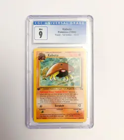 Kabuto 50/62 1st Edition Fossil 1999 Graded CGC 9 MINT Graded Pokemon Card - Image 1