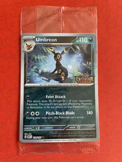 Pokemon Umbreon 130/197 Obsidian Flames Promo Stamped Reverse Holo Card Sealed - Image 1