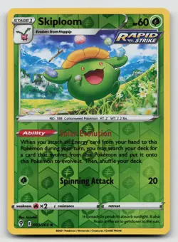 Pokemon Skiploom Reverse Holo Uncommon SWSH07: Evolving Skies 003/203 NM - Image 1