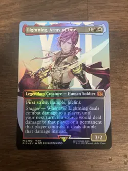 Lightning, Army of One (0400) (Borderless) #400 (Foil) Final Fantasy - Image 1