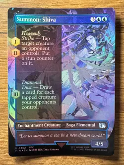 Magic MTG Final Fantasy Summon: Shiva #362 *FOIL* Borderless Uncommon - Image 1