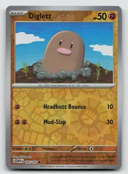 Pokemon Diglett Reverse Holo Common SV: Scarlet & Violet 151 050/165 NM - Image 1