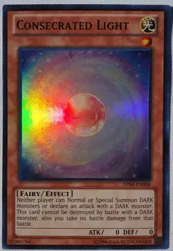 Yugioh 1x Consecrated Light AP04-EN006 Super Rare Unlimited Edition Near Mint - Image 2
