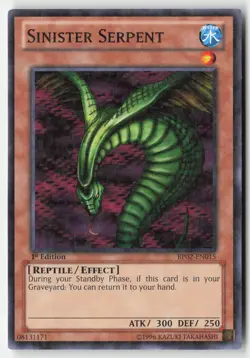 Yugioh - Sinister Serpent BP02-EN015 1st Edition - Battle Pack 2: War of the Gia - Image 1