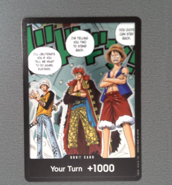 DON!! Card Trafalgar Law Eustass Kid and Monkey.D.Luffy One Piece TCG English - Image 1