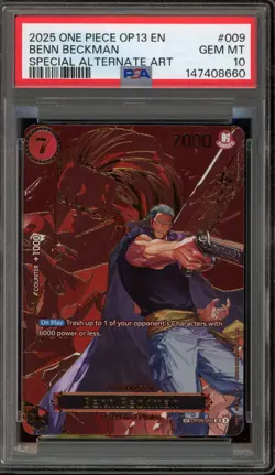 One Piece CCG Benn.Backman Special Alternate Art OP09-009 PSA 10 Gem Mint - Image 1