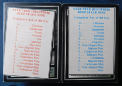 STAR TREK CCG DEEP SPACE NINE 160 CARDS COMMON/UNCOMMON SET DECIPHER 1998 - Image 1