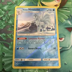 Alolan Ninetales Burning Shadows Reverse Holo 28/147 Pokemon TCG Card - Image 1