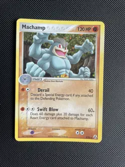 Machamp 9/92 EX Legend Maker Holo Rare Pokemon Card - MP/LP - Image 1