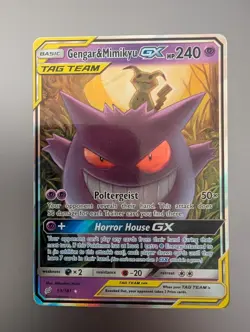 Gengar & Mimikyu GX - 53/181 - Pokemon Team Up Sun & Moon Ultra Rare Card NM - Image 1