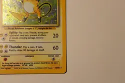 Pokemon Card Raichu 14/102 Base Set Holo Rare WOTC Vintage - Image 4
